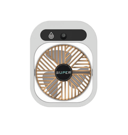 JY Ice Fog Air Conditioning Mist Humidfier Mini Fan Humidifying - White Appliances Kings Warehouse