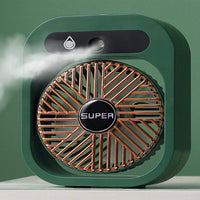 JY Ice Fog USB Air Conditioning Mist Humidfier Mini Fan - Green Appliances Kings Warehouse