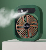 JY Ice Fog USB Air Conditioning Mist Humidfier Mini Fan - Green Appliances Kings Warehouse