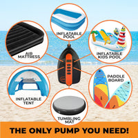 Kahuna Portable Electric Air Pump 12V for Inflatable Paddle Boards Tools Kings Warehouse