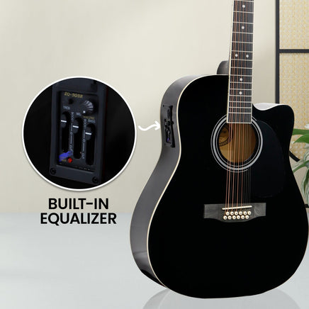 Karrera 12-String Acoustic Guitar with EQ - Black Kings Warehouse