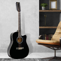 Karrera 12-String Acoustic Guitar with EQ - Black Kings Warehouse