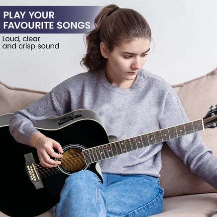 Karrera 12-String Acoustic Guitar with EQ - Black Kings Warehouse