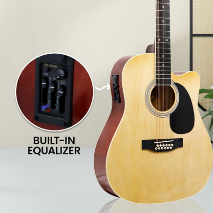Karrera 12-String Acoustic Guitar with EQ - Natural Kings Warehouse