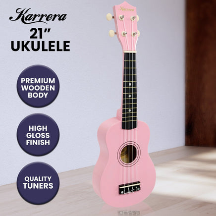 Karrera 21in Ukulele - Pink Kings Warehouse