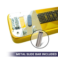 Karrera 29in 6-String Lap Steel Hawaiian Guitar - Metallic Gold Kings Warehouse