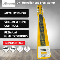 Karrera 29in 6-String Lap Steel Hawaiian Guitar - Metallic Gold Kings Warehouse