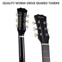 Karrera 38in Cutaway Acoustic Guitar with guitar bag - Black Audio & Video Kings Warehouse