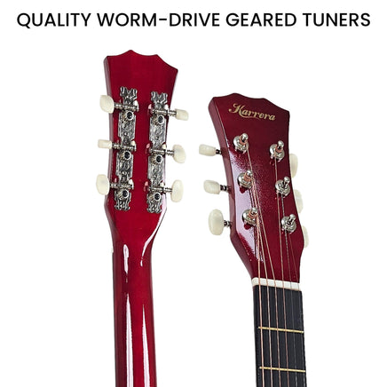 Karrera 38in Cutaway Acoustic Guitar with guitar bag - Natural Audio & Video Kings Warehouse