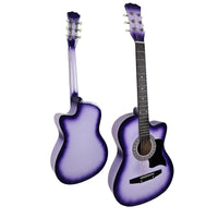 Karrera 38in Cutaway Acoustic Guitar with guitar bag - Purple Burst Audio & Video Kings Warehouse