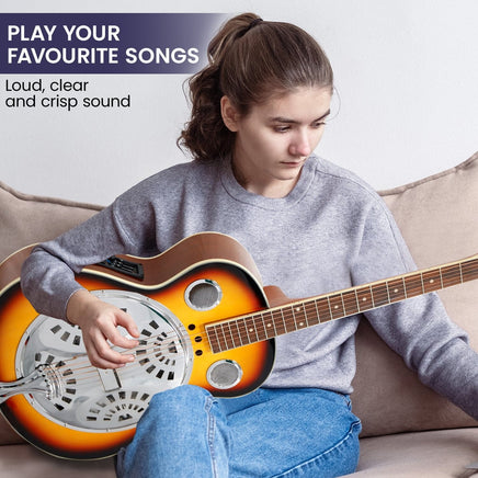 Karrera 40in Resonator Guitar - Sunburst Kings Warehouse