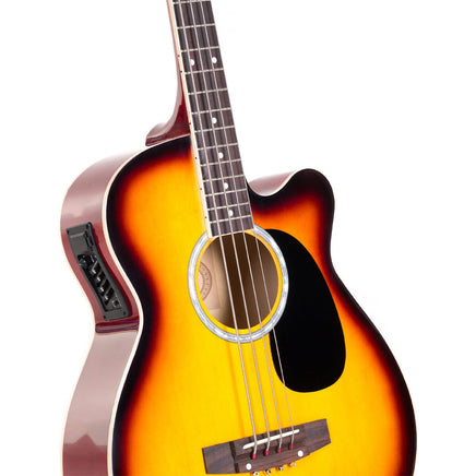 Karrera 43in Acoustic Bass Guitar Sunburst Kings Warehouse