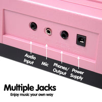 Karrera 61 Keys Electronic Keyboard Piano Music with Stand - Pink Kings Warehouse