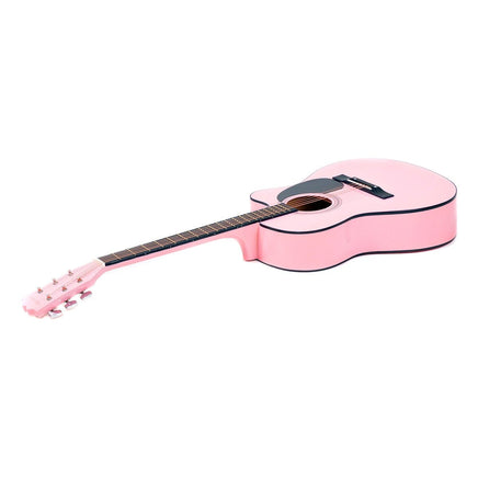 Karrera Acoustic Cutaway 40in Guitar - Pink Kings Warehouse