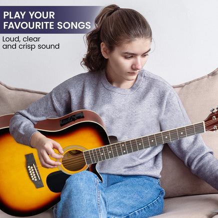 Karrera Acoustic Guitar 12-String with EQ - Sunburst Kings Warehouse