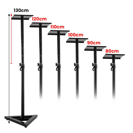 Karrera Adjustable Floor Speaker Stand Surround Sound - Black Kings Warehouse