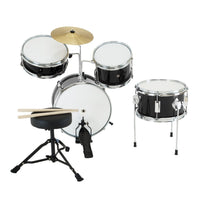 Karrera Children's 4pc Drum Kit - Black Kings Warehouse