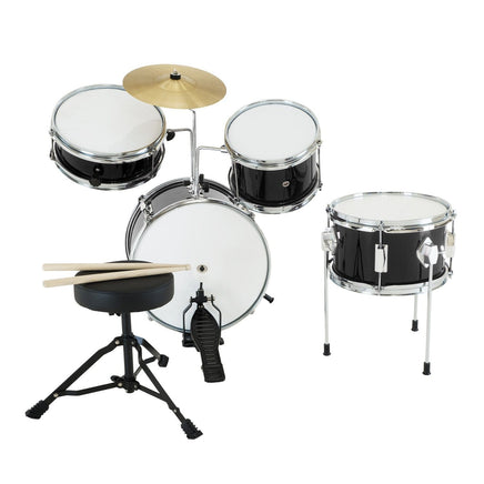 Karrera Children's 4pc Drum Kit - Black Kings Warehouse