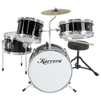 Karrera Children's 4pc Drum Kit - Black Kings Warehouse