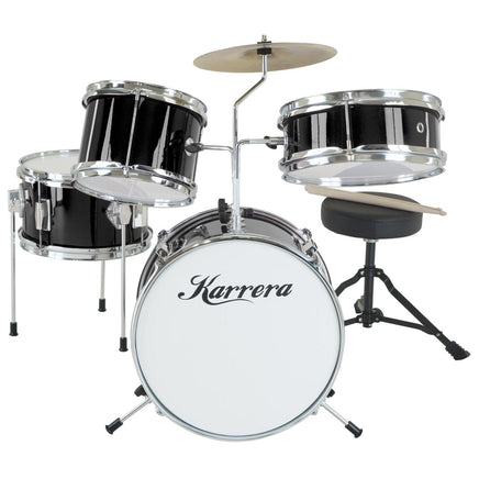 Karrera Children's 4pc Drum Kit - Black Kings Warehouse