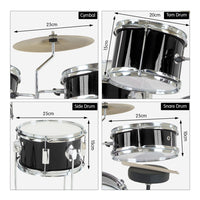 Karrera Children's 4pc Drum Kit - Black Kings Warehouse