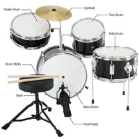 Karrera Children's 4pc Drum Kit - Black Kings Warehouse