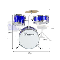 Karrera Children's 4pc Drum Kit - Blue Kings Warehouse