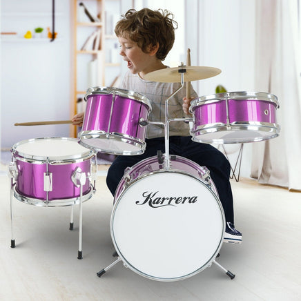 Karrera Childrens 4pc Drum Kit - Purple Kings Warehouse