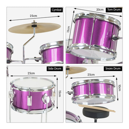 Karrera Childrens 4pc Drum Kit - Purple Kings Warehouse