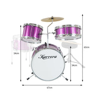 Karrera Childrens 4pc Drum Kit - Purple Kings Warehouse