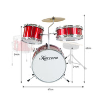 Karrera Children's 4pc Drum Kit - Red Kings Warehouse