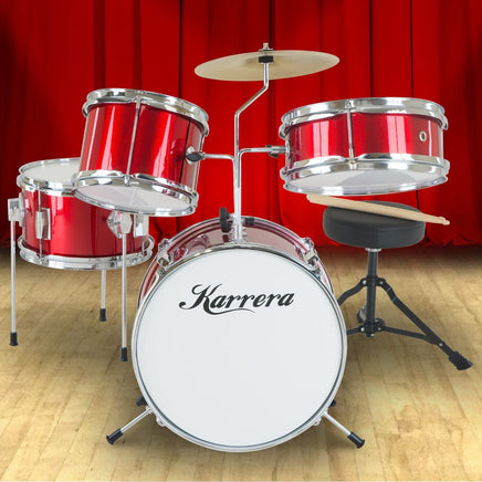 Karrera Children's 4pc Drum Kit - Red Kings Warehouse