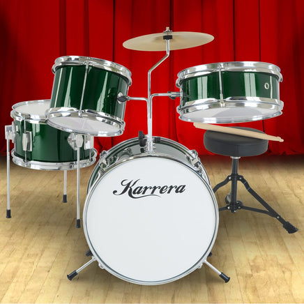Karrera Children's 4pc Drumkit - Green Kings Warehouse