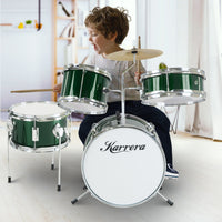Karrera Children's 4pc Drumkit - Green Kings Warehouse
