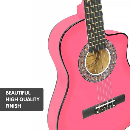 Karrera Childrens Acoustic Guitar Kids - Pink Kings Warehouse