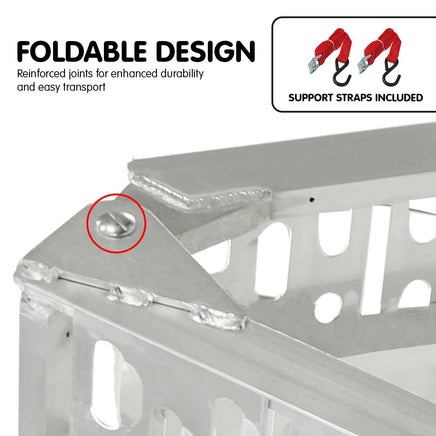 Kartrite 2x Aluminium Folding Loading Ramps ATV Motorbike Kings Warehouse