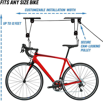 Kayak Bike Hoists Hanger Ladder Ceiling Mount 20kg Capacity Hooks Pulleys Home & Garden Kings Warehouse