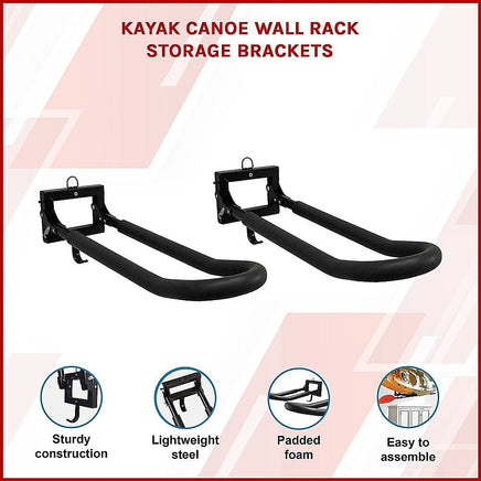Kayak Canoe Wall Rack Storage Brackets Kings Warehouse