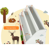 Keezi 3 Tiers Kids Bookshelf Storage Children Bookcase Toy Box Organiser Rack 6 Bins Baby & Kids Kings Warehouse