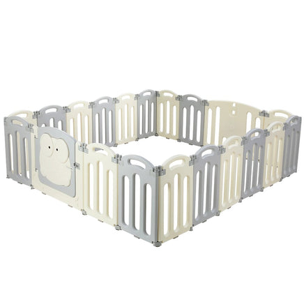Keezi Baby Playpen 20 Panels Foldable Toddler Fence Safety Play Activity Centre Kings Warehouse