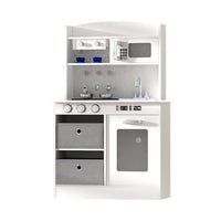 Keezi Kids Kitchen Play Set Wooden Pretend Toy Children Cooking Cookware Utensil Baby & Kids Kings Warehouse