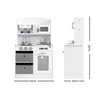 Keezi Kids Kitchen Play Set Wooden Pretend Toy Children Cooking Cookware Utensil Baby & Kids Kings Warehouse