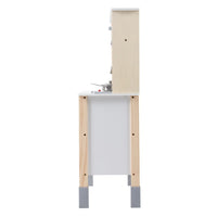 Keezi Kids Kitchen Play Set Wooden Pretend Toys Cooking Children Cookware Sink Baby & Kids Kings Warehouse