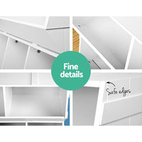 Keezi Kids Toy Box Bookshelf Storage Bookcase Organiser Display Stackable Baby & Kids Kings Warehouse