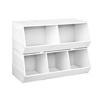 Keezi Kids Toy Box Bookshelf Storage Bookcase Organiser Display Stackable Baby & Kids Kings Warehouse