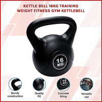 Kettle Bell 16KG Training Weight Fitness Gym Kettlebell Sports & Fitness Kings Warehouse