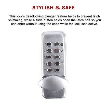 Keyless deadbolt digital electronic door lock keypad mechanical Code Entry Door Home & Garden Kings Warehouse