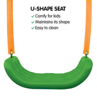 Kids 4-Seater Swing Set Purple Green Kings Warehouse