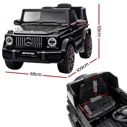 Kids Electric Ride On Car Mercedes-Benz Licensed AMG G63 Toy Cars Remote Black Baby & Kids Kings Warehouse