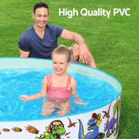 Kids Pool 183x38cm Round Above Ground Rigid Swimming Pools Dinosaur 946L Home & Garden Kings Warehouse